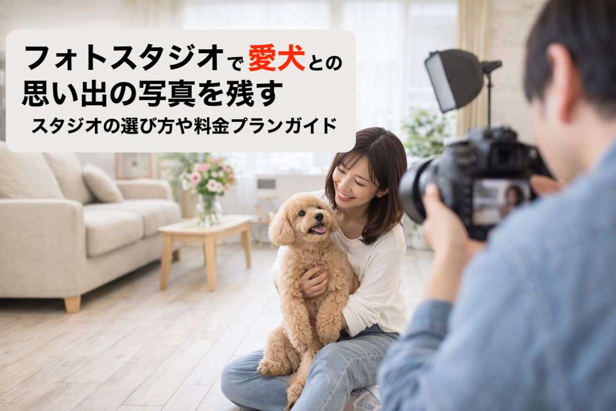 フォトスタジオで愛犬との思い出の写真を残す|スタジオの選び方や料金プランガイド