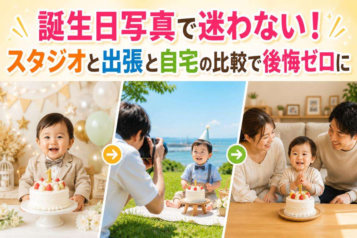 誕生日写真で迷わない!スタジオと出張と自宅の比較で後悔ゼロに