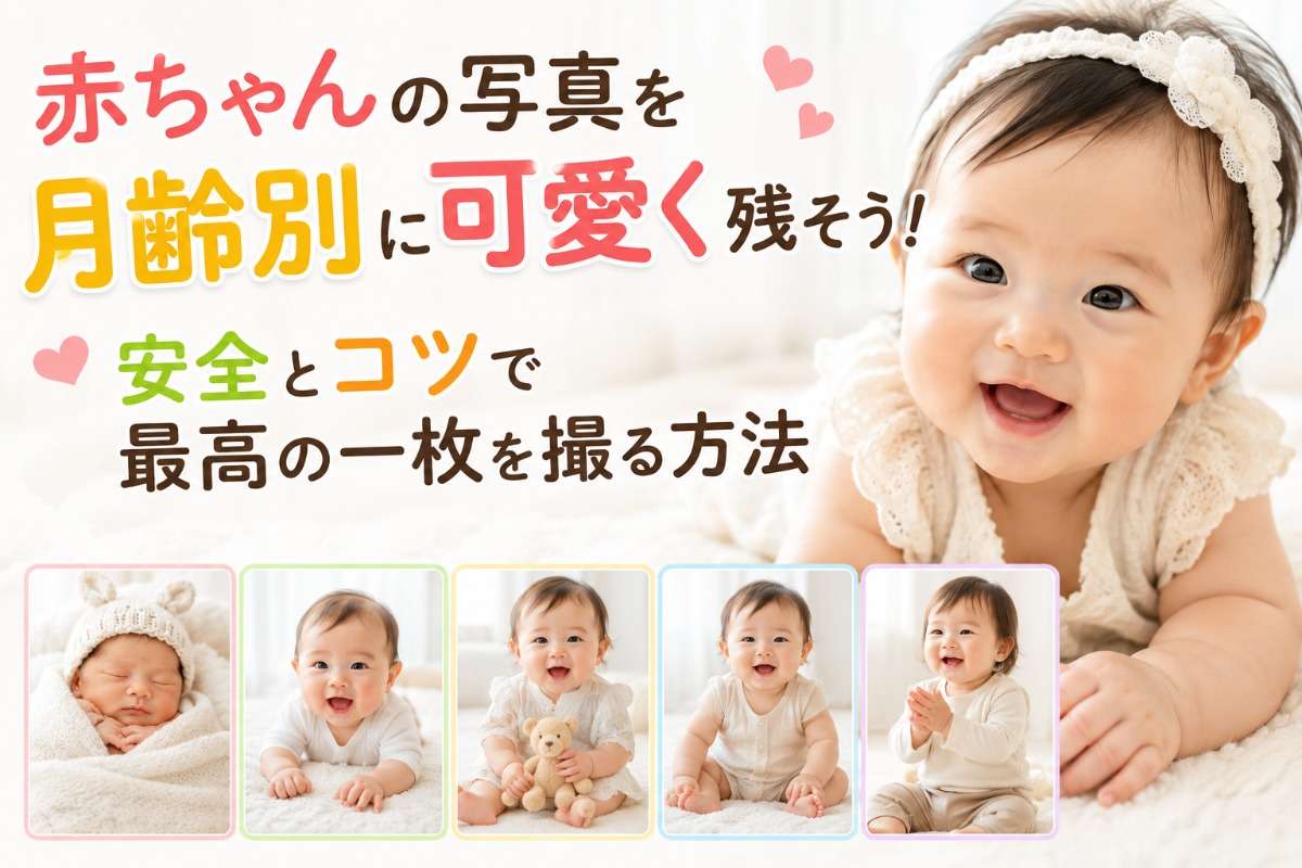 赤ちゃんの写真を月齢別に可愛く残そう!安全とコツで最高の一枚を撮る方法